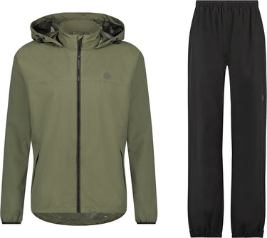 Agu go regenpak essential dames heren - groen - l - waterdicht ademend