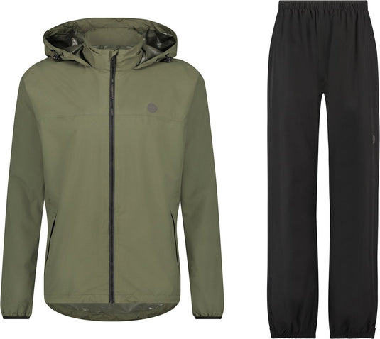 Agu go regenpak essential dames heren - groen - l - waterdicht ademend