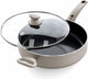 Greenpan cambridge hapjespan 28cm met deksel - 4.2l – pfas-vrije antikleeflaag – hapjespan inductie – keramische pan - ovenbestendig tot 160°c - koudgrepen - glazen deksel - brons
