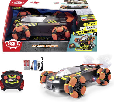 Dickie toys - rc area drifter - racewagen - licht - rookfunctie - driftfunctie - vanaf 6 jaar