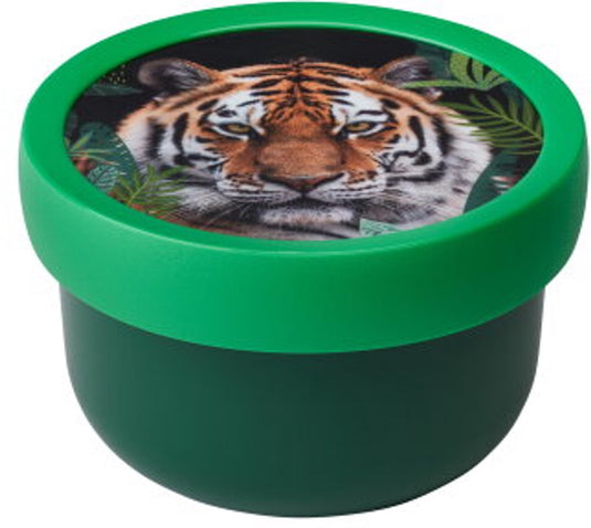 Mepal fruitbox campus - 300 ml - inclusief fruitvorkje - sluit goed af - snackdoosje - wild tiger