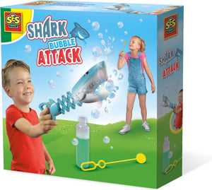 Ses - shark bubble attack - haai met uitschuifbare nek eet de bubbels - inclusief bellenblaassop en stokje