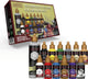 The army painter warpaints air starter set, 12 warpaints in 18 ml druppelflessen (inclusief 1 metallic, 1 grijze 100 ml primer), acrylverf niet-giftige airbrushverf op waterbasis acrylverfset