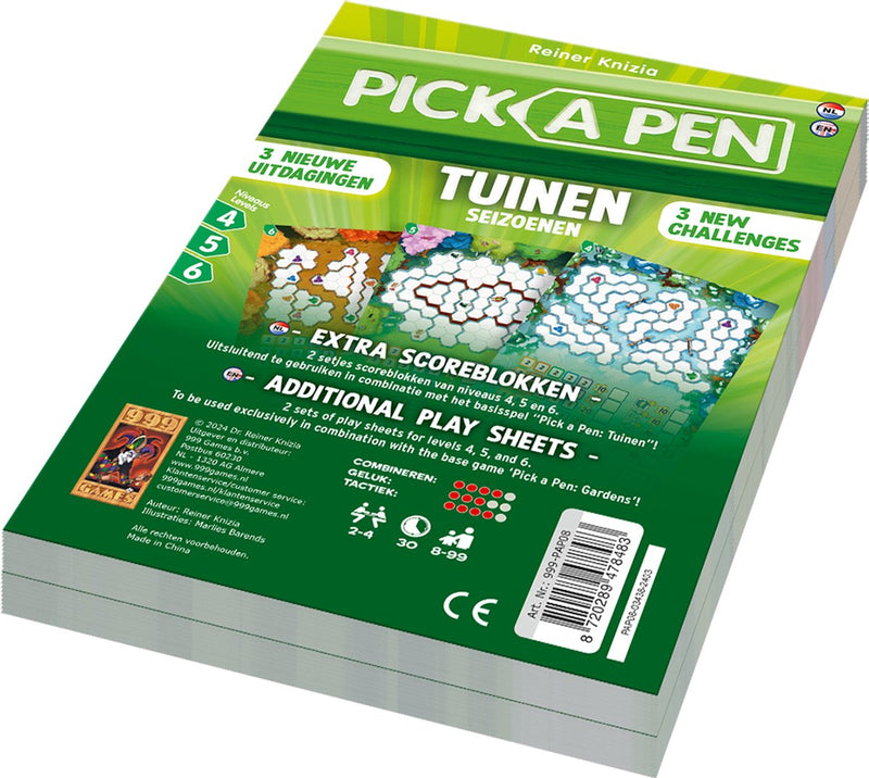 Load image into Gallery viewer, 999games 999 games pick a pen tuinen: seizoenen level 4,5,6 scoreblokken, 2st.
