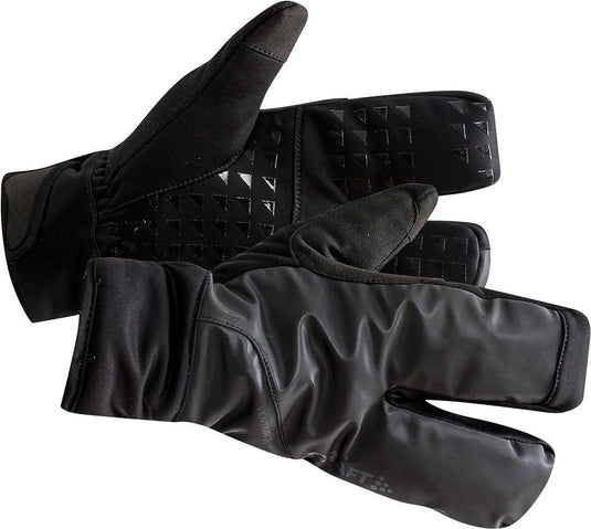 Craft fietshandschoenen winter unisex zwart siberian 2.0 split finger glove black-xl