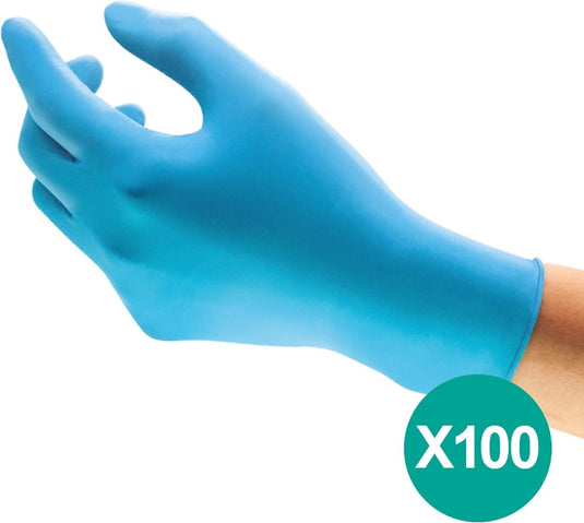 Ansell touchntuff® 92-670 - nitril wegwerp handschoenen, latexvrij, poedervrij, xl, blauw, 100 stuks (0.11-0.13mm)