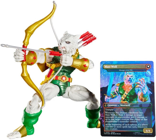 Hasbro marvel legends magic: the gathering action figure man-wolf (plus exclusive foil card) 15 cm action figuur