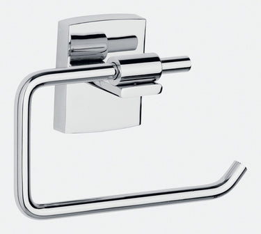 Tesa toiletrolhouder klaam verchroomd badkamer zelfklevend zonder boren – 142x95x47mm