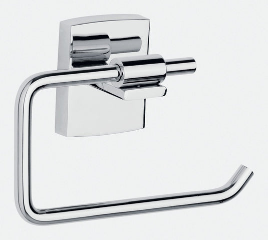 Tesa toiletrolhouder klaam verchroomd badkamer zelfklevend zonder boren – 142x95x47mm