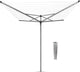 Brabantia topspinner droogmolen - 60 m - met metalen grondanker - metallic grey