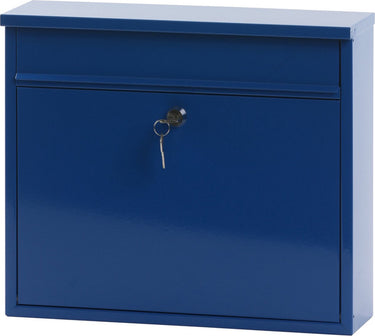 V-part - wandbrievenbus granadan - galvanized steel powder coated - blauw - brievenbus