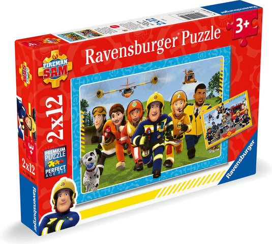 Ravensburger puzzel brandweerman sam - twee puzzels - 12 stukjes - kinderpuzzel