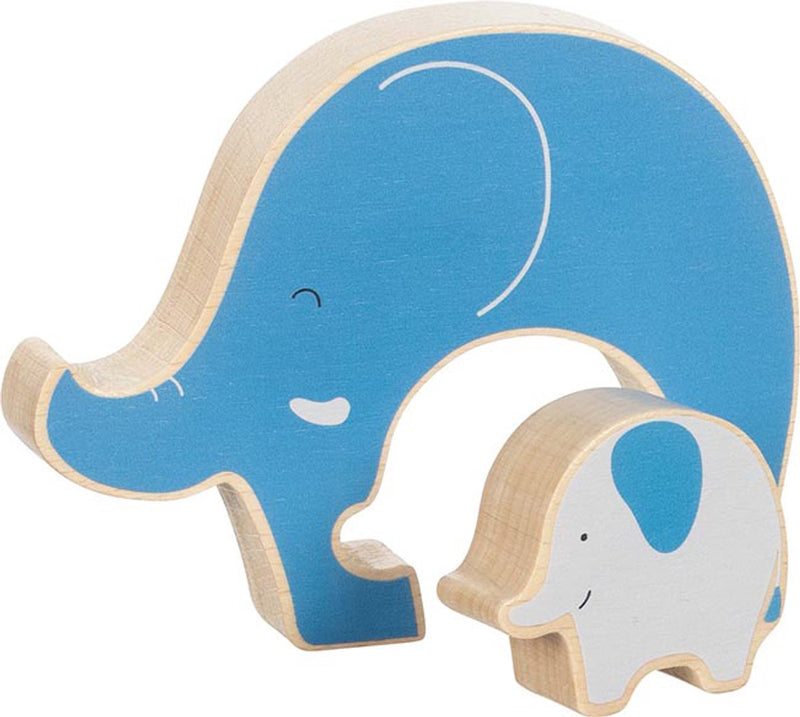 Load image into Gallery viewer, Goki puzzel: olifant 14x2,1x11cm, stand-up puzzel, 2-delig, hout, 1+
