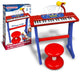 Bontempi spa bontempi keyboard speelgoed elektronisch met microfoon, poten en kruk.