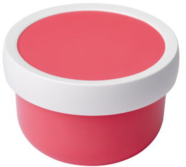 Mepal fruitbox campus - 300 ml - inclusief fruitvorkje - sluit goed af - snackdoosje - pink
