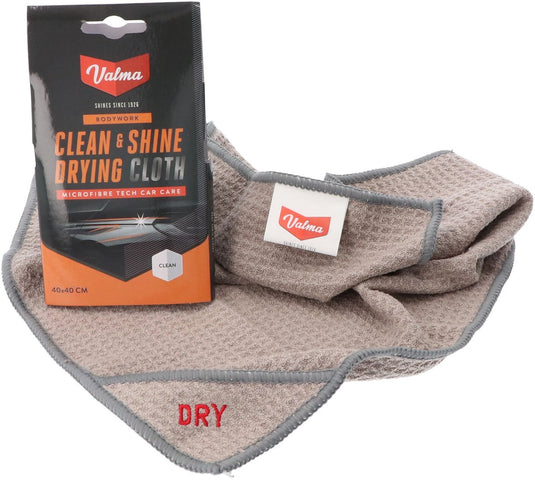 Valma microvezel droogdoek – super absorberend – droogt krasvrij pluisvrij - veilig voor lak en glas – voor ieder oppervlak - afmeting 40x40cm