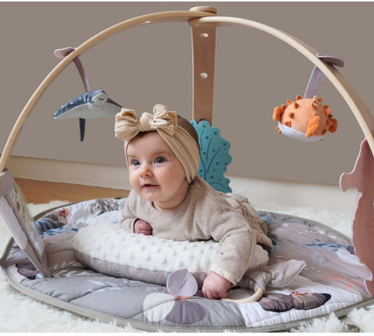 Bo jungle - ocean bliss wooden play gym - speelmat - knuffelfiguren