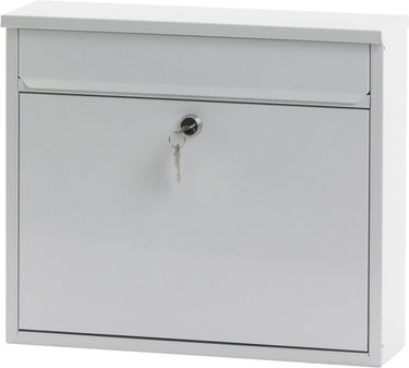 V-part - wandbrievenbus granadan - galvanized steel powder coated - wit - brievenbus