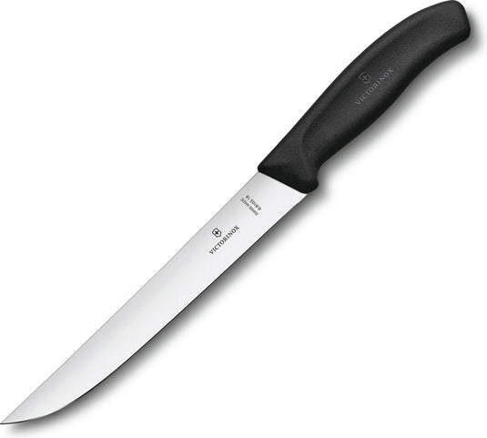 Victorinox swiss classic vleesmes - 18cm - rvs fibrox - zwart