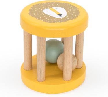 Trixie houten ronde rammelaar - mr. lion- eerste speelgoed baby - kraamcadeau - voor jongens meisjes