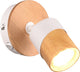 Trio aruni - spot - houtkleurig met wit - excl. 1x gu10 4,5w
