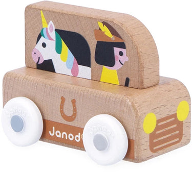 Janod - cross roads - houten unicorn bus