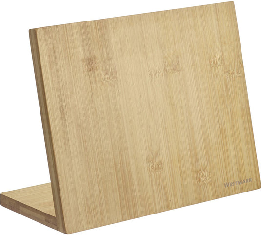 Westmark messenblok – houten messenhouder met een magnetische kern, stabiele houder voor keukenmessen, gemakkelijk schoon te maken magnetisch messenblok – bamboe