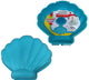 Summertime mini schelp blauw 45x43x16 cm met deksel - zandbak schelp - zand speelgoed - water speelgoed