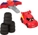 Fisher-price batwheels key car racer redbird, auto, 3 jaar, kunststof, zwart, rood