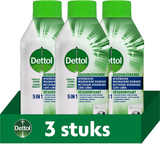 Dettol - hygiënische wasmachine reiniger - 3 x 250 ml
