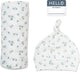 Lulujo hello world swaddle mutsje - blueberry