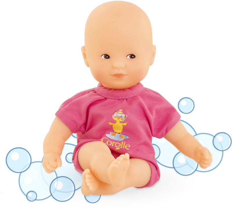 Load image into Gallery viewer, Corolle babypop badspeelgoed roze 20cm - mini bain popje voor waterpret.
