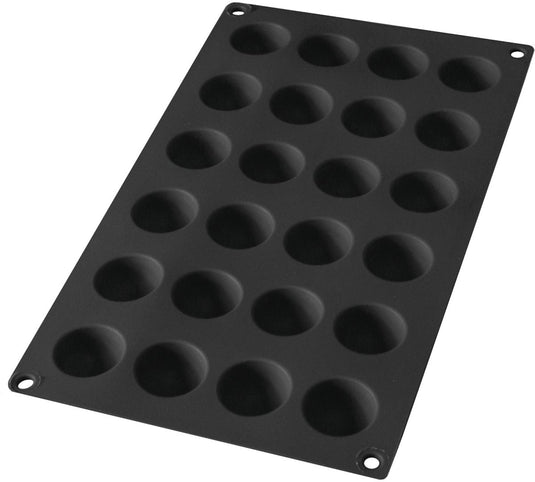 Lékué bakvorm 24 halve bollen - siliconen - black