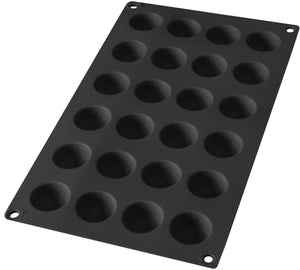 Lékué bakvorm 24 halve bollen - siliconen - black