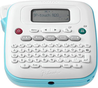 Brother p- touch pt n20 - labelprinter - thermisch printen - 12 mm sec - azerty - blauw, wit