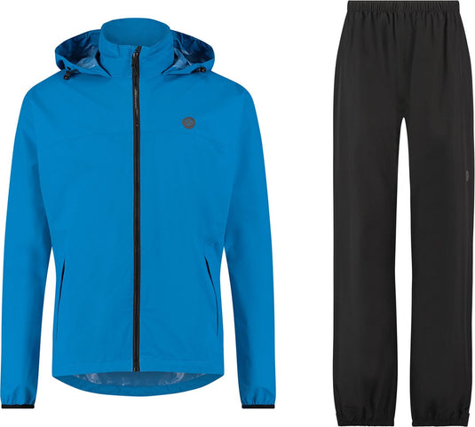 Agu go regenpak essential dames heren - blauw - l - waterdicht ademend