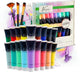 Nassau fine art hobbyverf acrylverf set 18pcs - 36ml verf tubes - acrylverf kinderen en volwassenen - 9 pastel 9 basis kleuren - verf kinderen knutselen - kinder verf set