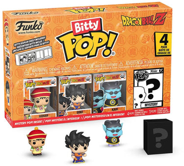 Funko bitty pop! pop! dragon ball z - gohan, goku, kaio