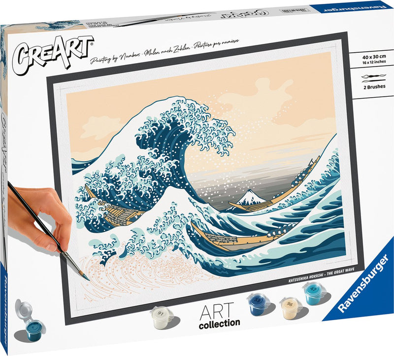 Load image into Gallery viewer, Ravensburger creart schilderen op nummer - hoksusai: the great wave

