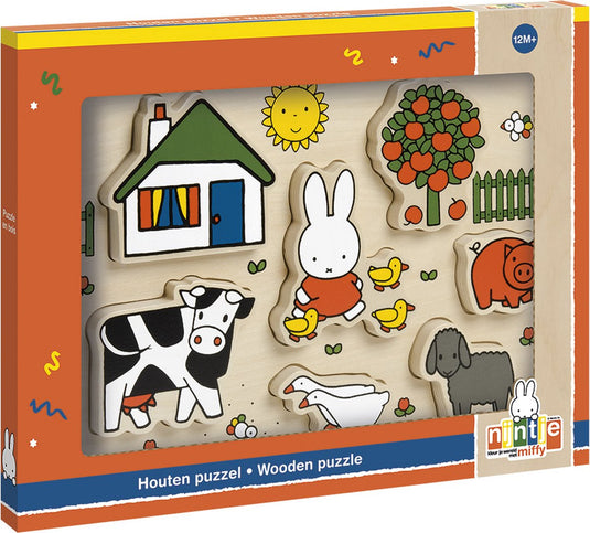 Bambolino toys houten puzzel nijntje chunky, 7st.