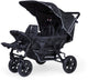 Childhome triplet kinderwagen – 3 zitplaatsen – zwart – inclusief regenhoes zonnekappen – 132x85x104 cm