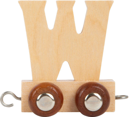 Small foot - houten lettertrein - w - 12 stuks