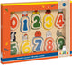 Bambolino nijntje houten cijferpuzzel, puzzel met cijfers- educatief speelgoed junior - peuter, kleuter - vanaf 1 jaar - toys cadeau tip
