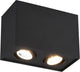 Trio biscuit - plafondlamp - zwart mat - excl. 2x gu10 35w