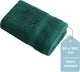Hush. living hush living - handdoek 100% katoen - per stuk - 50×100 cm - zware kwaliteit 500g m2 - stijlvol boord en ophanglus - donkergroen