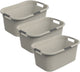 Rotho country - 3-delige set wasmand 40 l - kunststof- bpa-vrij - beige
