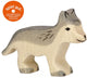 Holztiger bosdieren - wolf klein - 7x2x5cm - houten figuur - handgemaakt