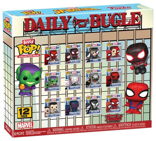 Funko spider-man spider-man (bitty pop!) vinylfiguurtjes (set van 12) unisex pop! - neutraal - standard