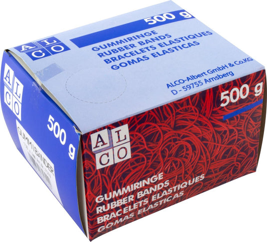 Alco elastieken 200x6mm 500 gram in doos natuur. al-757 2n