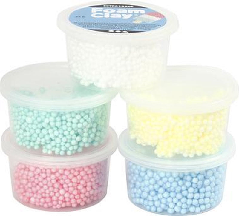 Load image into Gallery viewer, Creativ company foam clay® extra large 5x25 gr vrolijke kleuren
